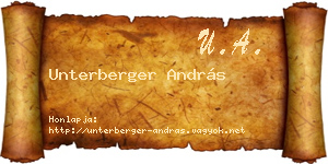 Unterberger András névjegykártya